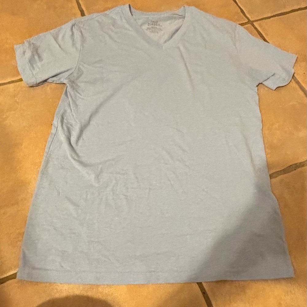Sky Blue V-Neck Men's Tee
